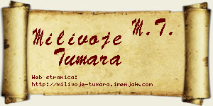 Milivoje Tumara vizit kartica